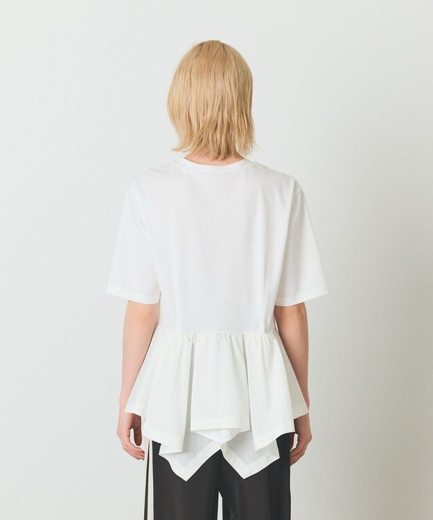 GRACE CONTINENTAL ペプラムカットトップ ホワイト