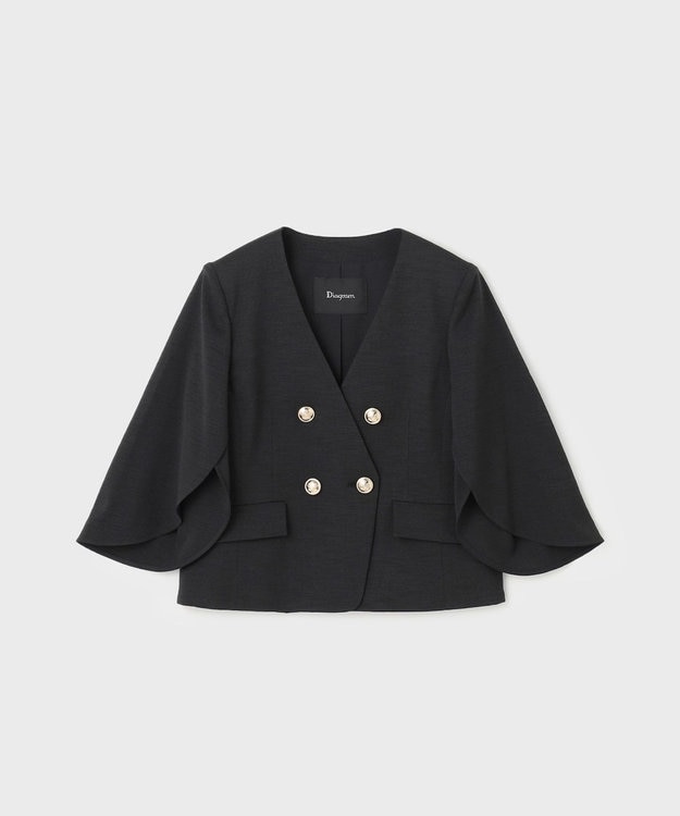 極美品✨24ssグレースコンチネンタル　ケープスリーブジャケット　黒　M 完売品 ケープスリーブトップ / GRACE CONTINENTAL | GRACE CONTINENTAL