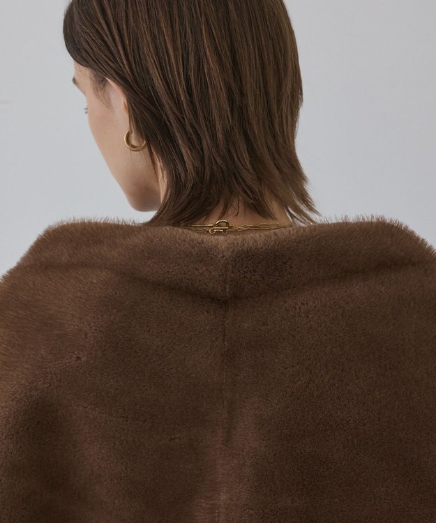 GRACE CONTINENTAL フェイクミンクストール ブラウン