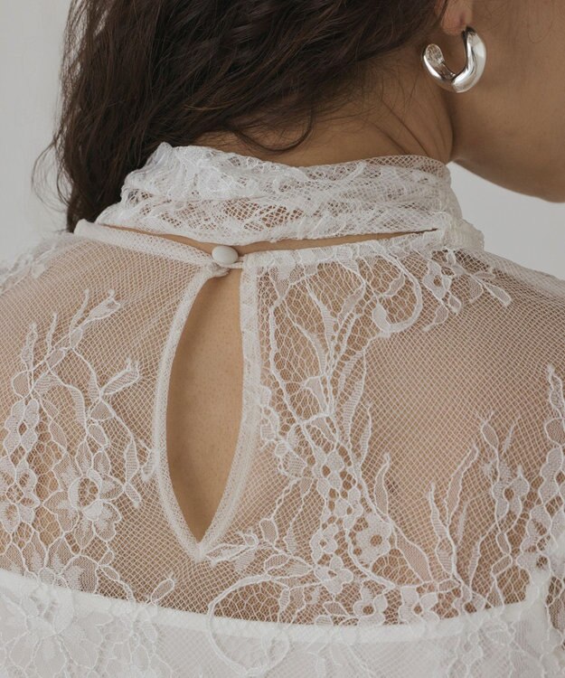 GRACE CONTINENTAL レースボウタイブラウス ホワイト