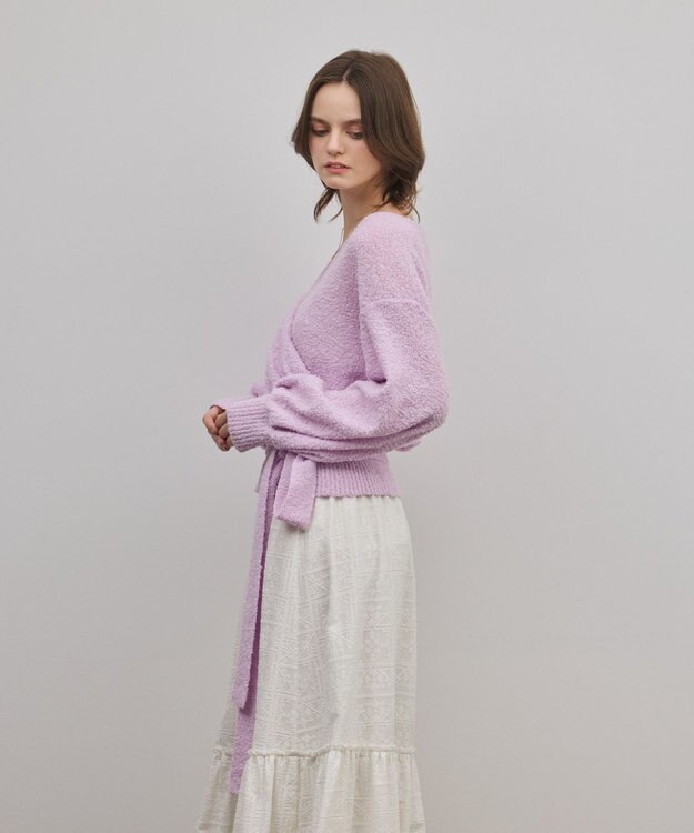 GRACE CONTINENTAL カシュクールニットトップ ピンク