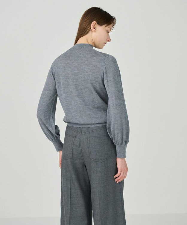 GRACE CONTINENTAL ファインウールニットトップ グレー