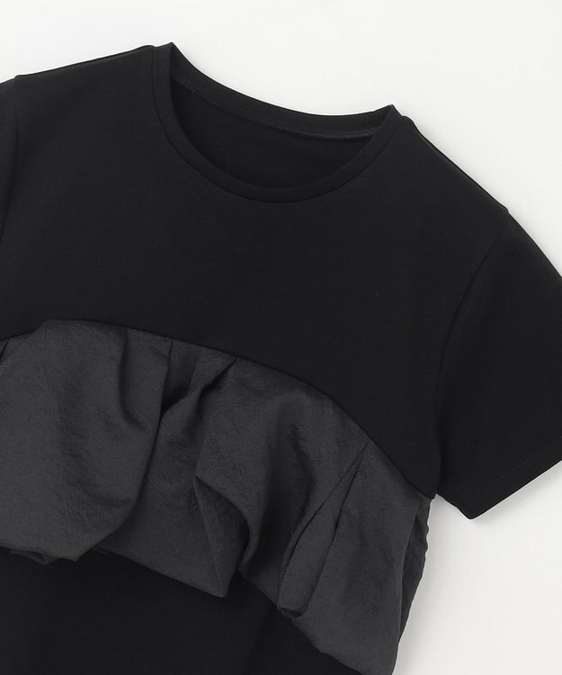 GRACE CONTINENTAL アシメフリルT ブラック