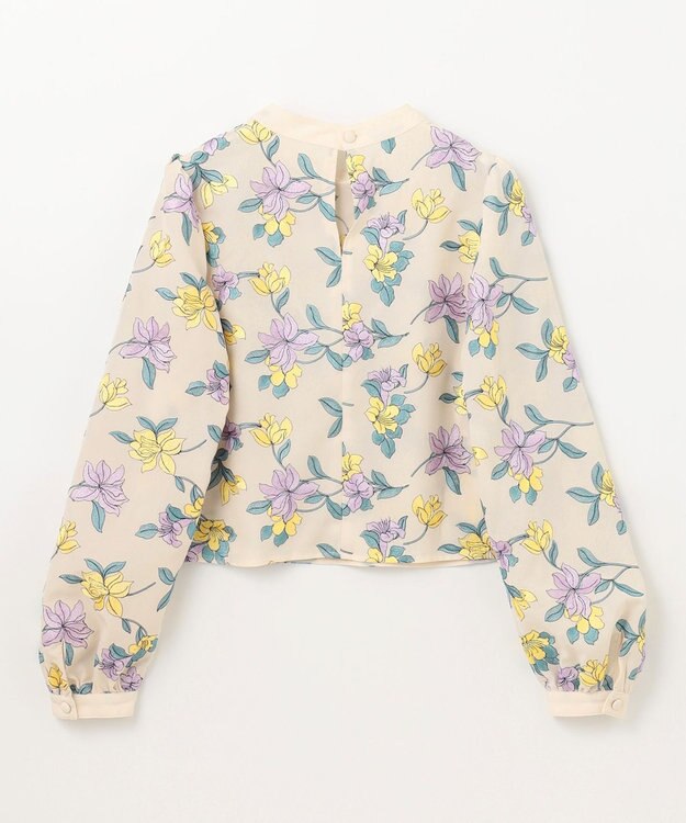 GRACE CONTINENTAL フラワー刺繍ショートトップ キナリ