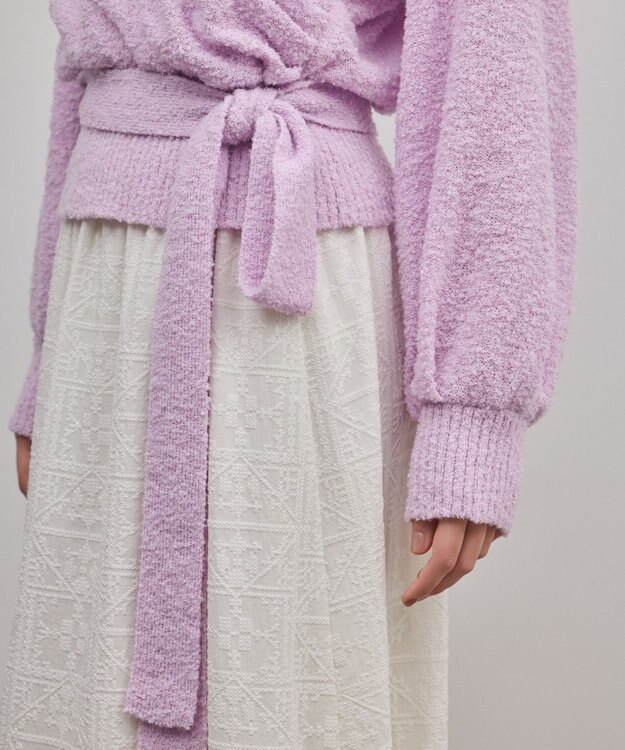 GRACE CONTINENTAL カシュクールニットトップ ピンク