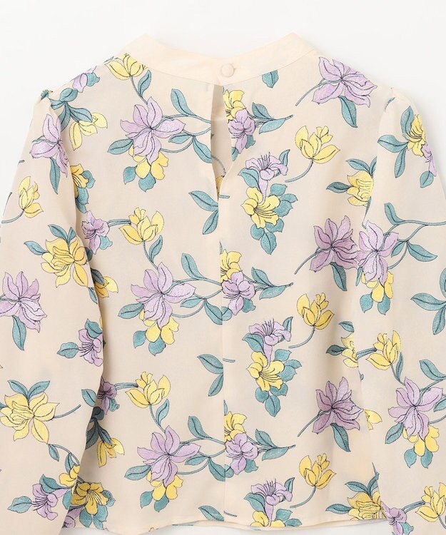 GRACE CONTINENTAL フラワー刺繍ショートトップ キナリ