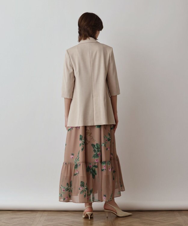 GRACE CONTINENTAL プリントセパレートワンピース ブラウン