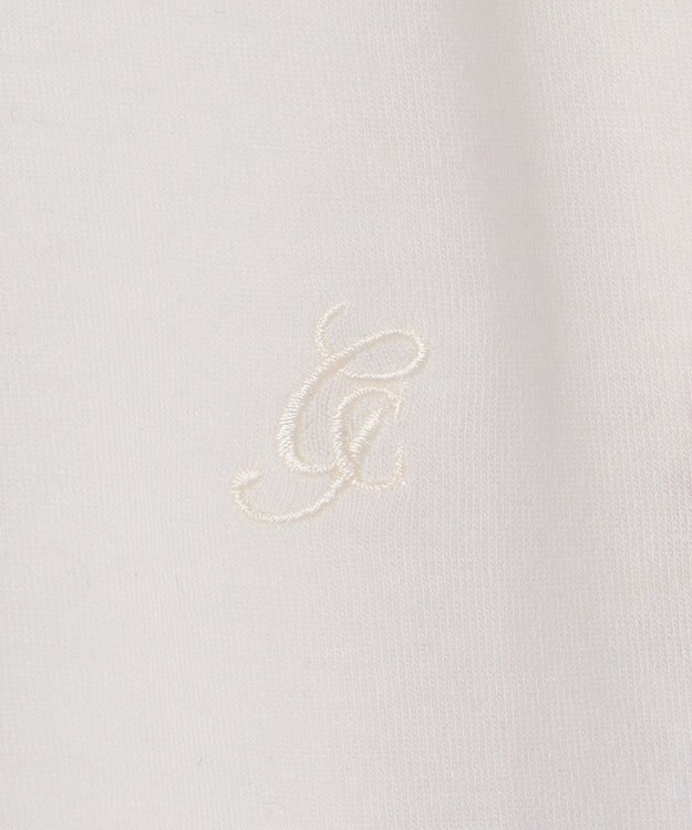 GRACE CONTINENTAL ロゴ刺繍カットトップ ホワイト