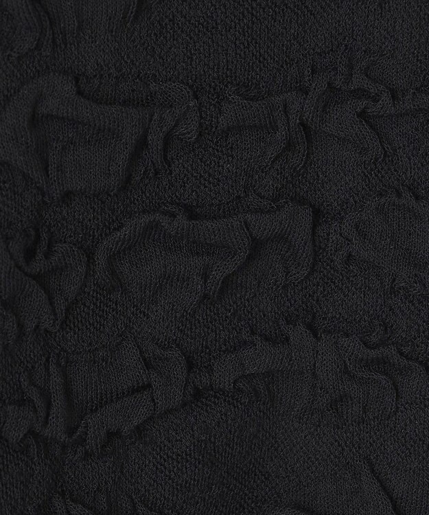 GRACE CONTINENTAL フクレジャガードニットトップ ブラック