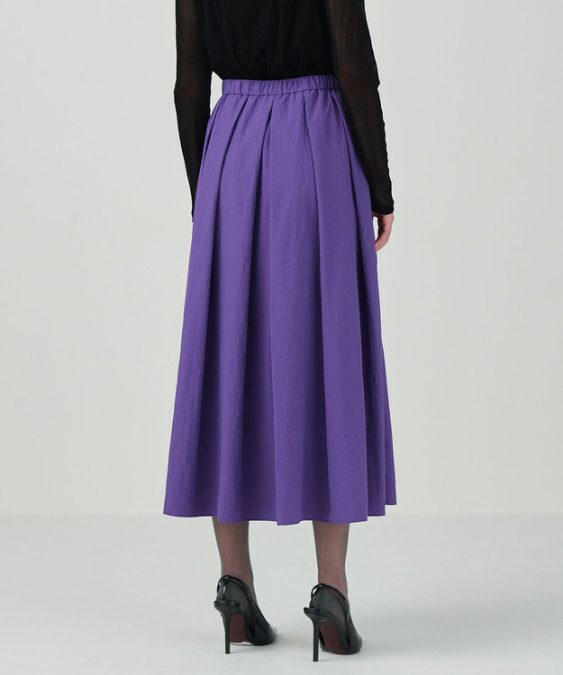 GRACE CONTINENTAL タックギャザータフタスカート パープル