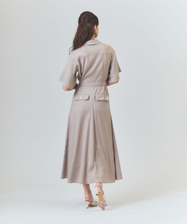 GRACE CONTINENTAL リネンデニムライクワンピース ベージュ