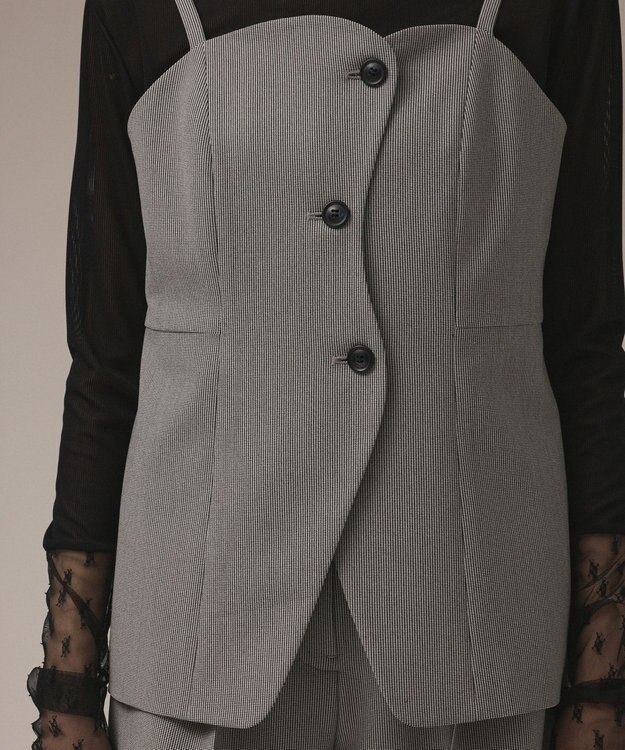 GRACE CONTINENTAL フロントウェーブキャミ グレー