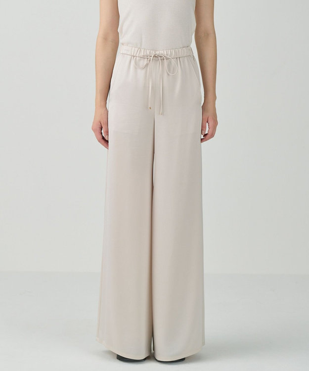 GRACE CONTINENTAL サテンラインイージーパンツ ベージュ