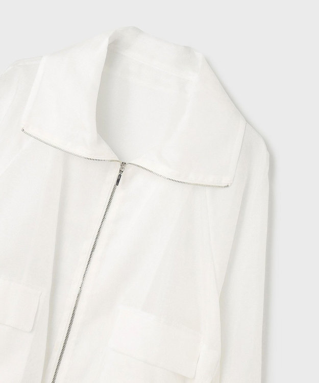 GRACE CONTINENTAL ブライトメッシュブルゾン ホワイト