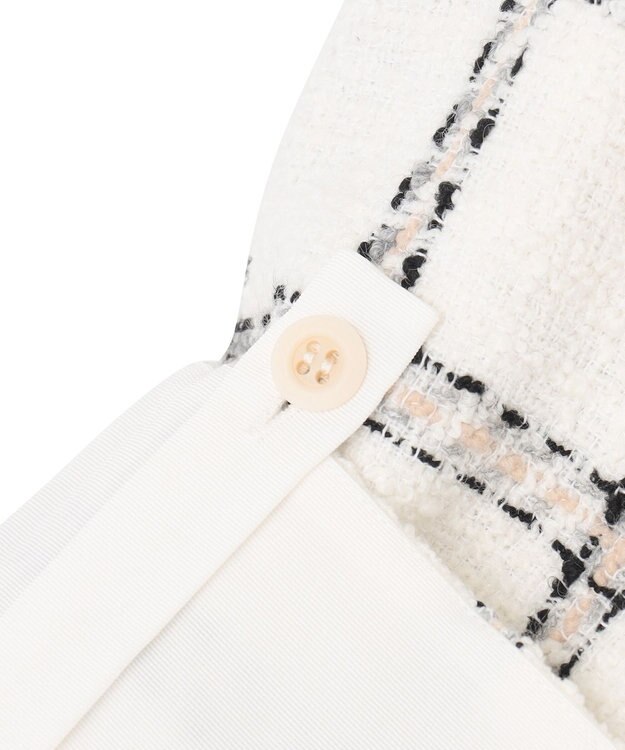 GRACE CONTINENTAL チェックツイードショートジャケット ホワイト