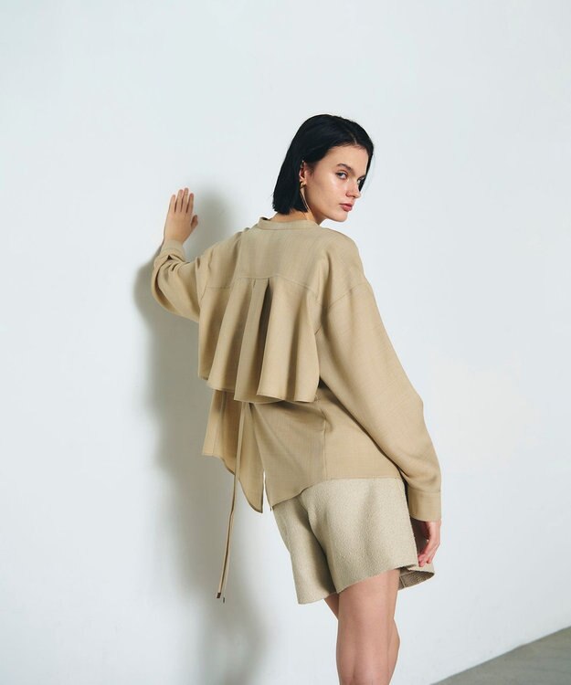 バックシャンオーバーシャツ ホワイト 36 バックシャンオーバーシャツ / GRACE CONTINENTAL | GRACE