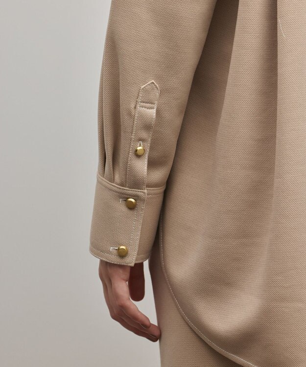 GRACE CONTINENTAL ジャージビッグシャツ ベージュ