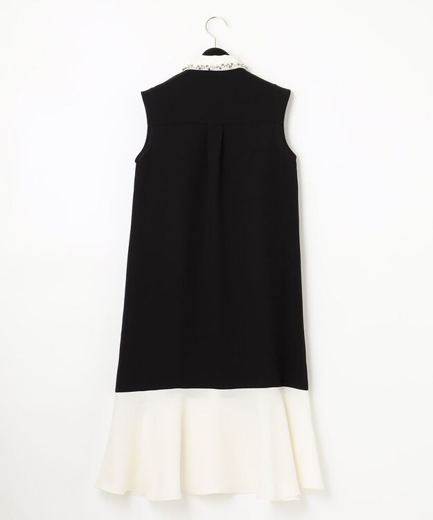 GRACE CONTINENTAL カラーブロックシャツドレス ブラック