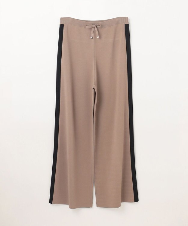 GRACE CONTINENTAL バイカラーニットパンツ ベージュ