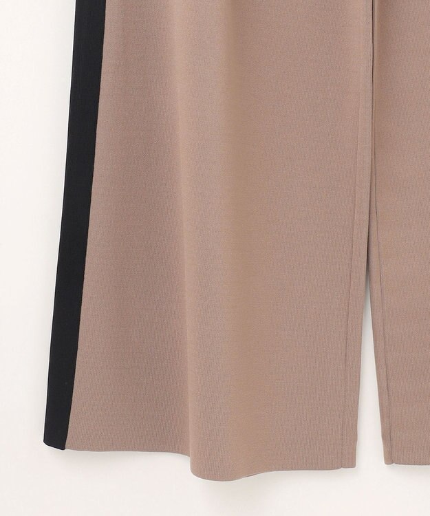 GRACE CONTINENTAL バイカラーニットパンツ ベージュ