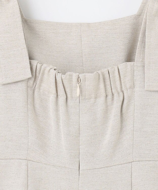 GRACE CONTINENTAL 麻調ベルトサロペット ベージュ