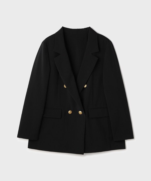 GRACE CONTINENTAL バックタックテーラードジャケット ブラック