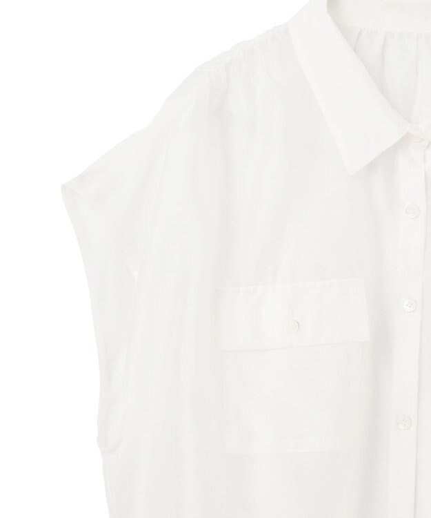 GRACE CONTINENTAL ギャザーシャツ ホワイト