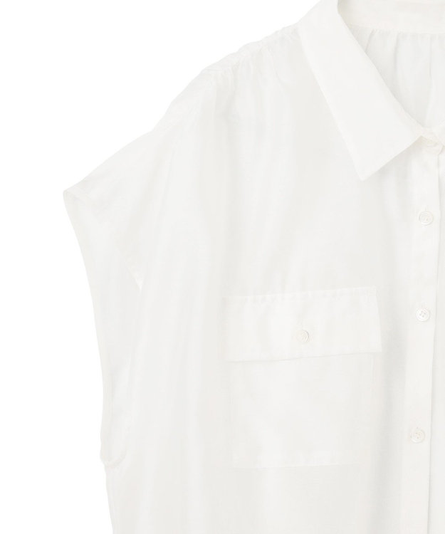 GRACE CONTINENTAL ギャザーシャツ ホワイト