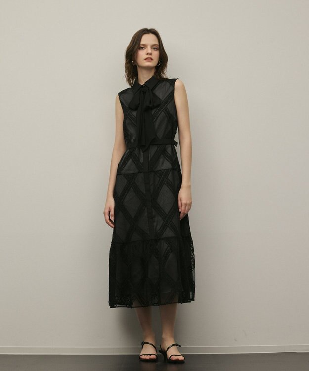 GRACE CONTINENTAL チュールレースワンピース ブラック