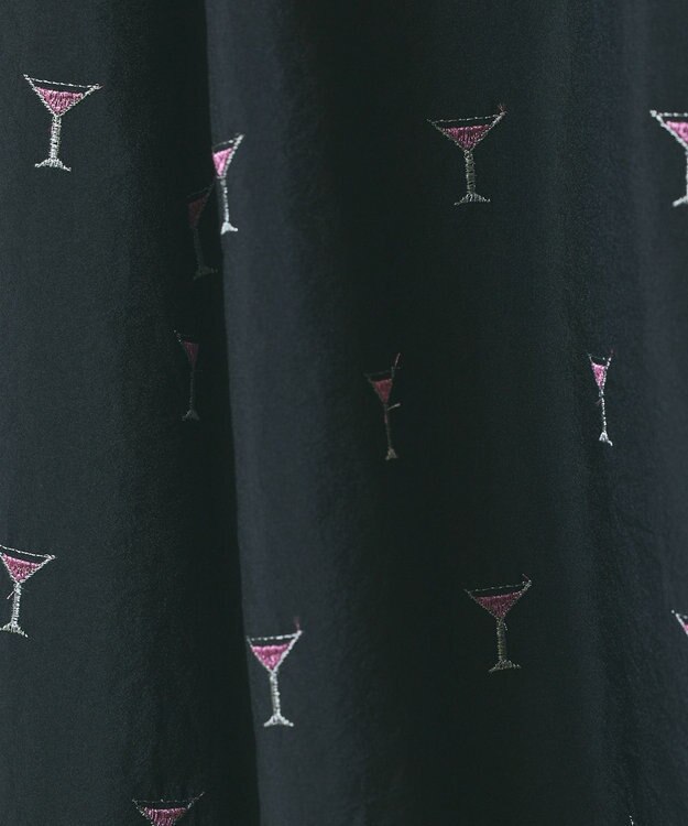 GRACE CONTINENTAL カクテルモチーフスカート ブラック