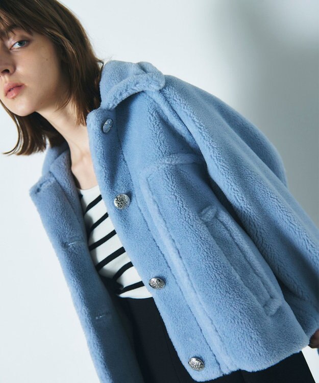 GRACE CONTINENTAL ボアジャケット ブルー