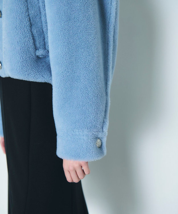 GRACE CONTINENTAL ボアジャケット ブルー