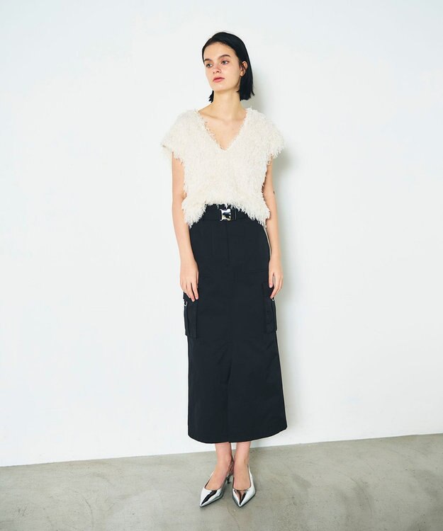 グレースコンチネンタル　ツイル2wayスカート　ブラック　定価33000 ツイル2WAY スカート / GRACE CONTINENTAL | GRACE CONTINENTAL