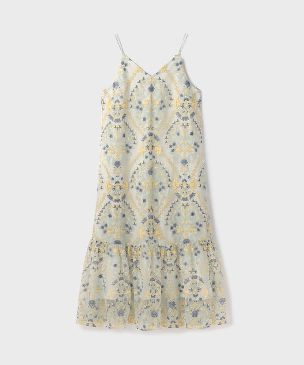 GRACE CONTINENTAL オーナメントembワンピース イエロー