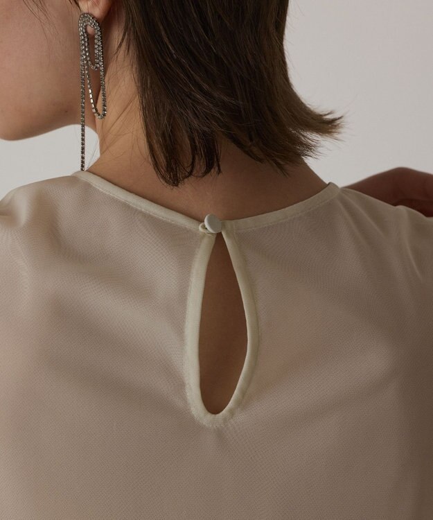 GRACE CONTINENTAL バルーンチュールトップ ホワイト