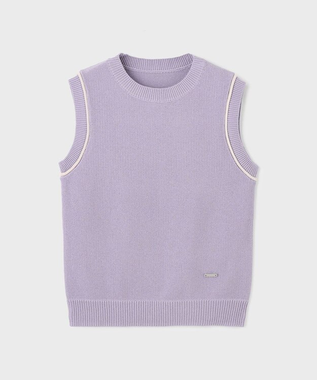 GRACE CONTINENTAL カノコニットトップ ラベンダー