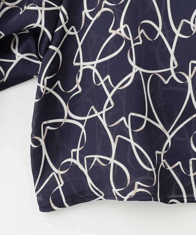 GRACE CONTINENTAL ラインハートケープブラウス ネイビー