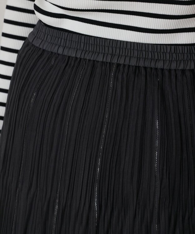 GRACE CONTINENTAL オーガンスパンコールスカート グレー