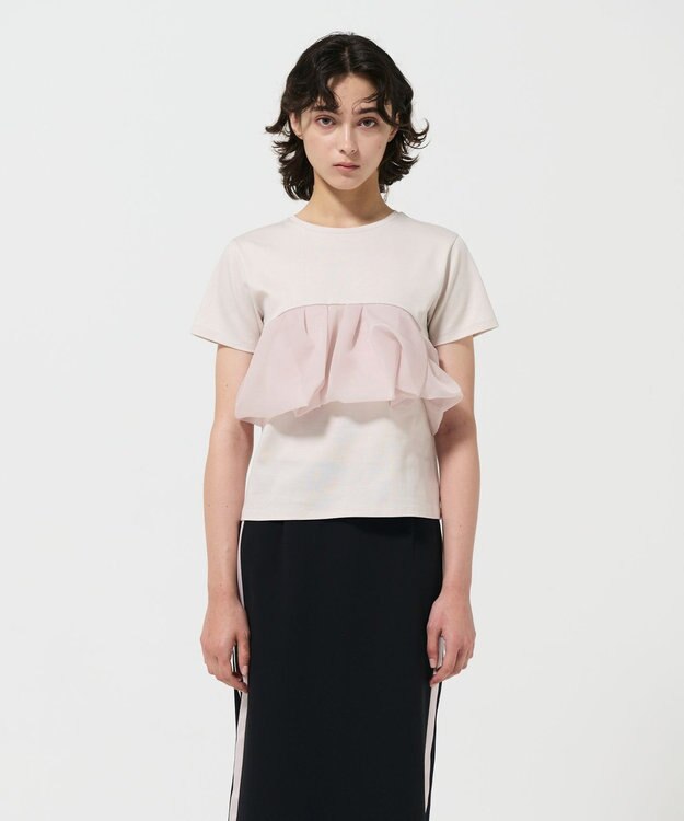 GRACE CONTINENTAL アシメフリルT ベージュ