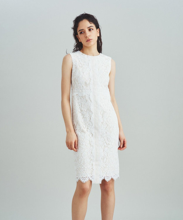 GRACE CONTINENTAL レースタイトドレス キナリ