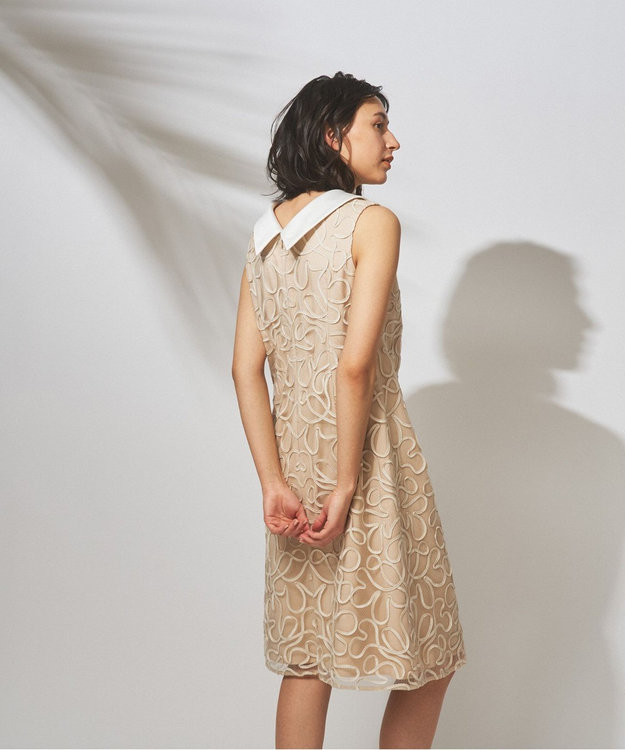 GRACE CONTINENTALネイビー ドレープデザインドレス＋刺繍ストール GRACE CONTINENTALネイビー ドレープデザインドレス＋刺繍ストール