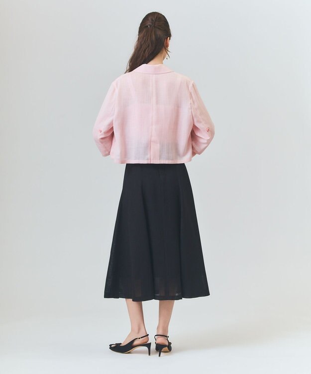 GRACE CONTINENTAL リネンライクシアージャケット ピンク