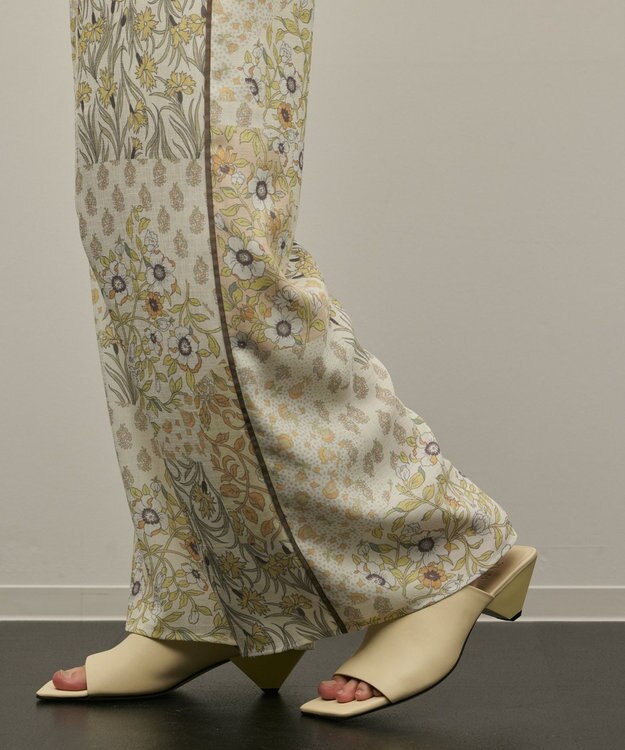 GRACE CONTINENTAL プリントイージーパンツ イエロー