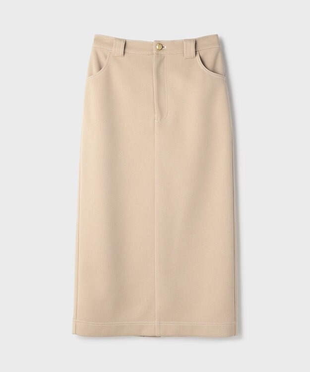 GRACE CONTINENTAL ジャージタイトスカート ベージュ