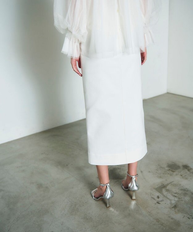 GRACE CONTINENTAL ストレッチタイトスカート ホワイト