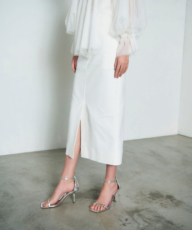 GRACE CONTINENTAL ストレッチタイトスカート ホワイト