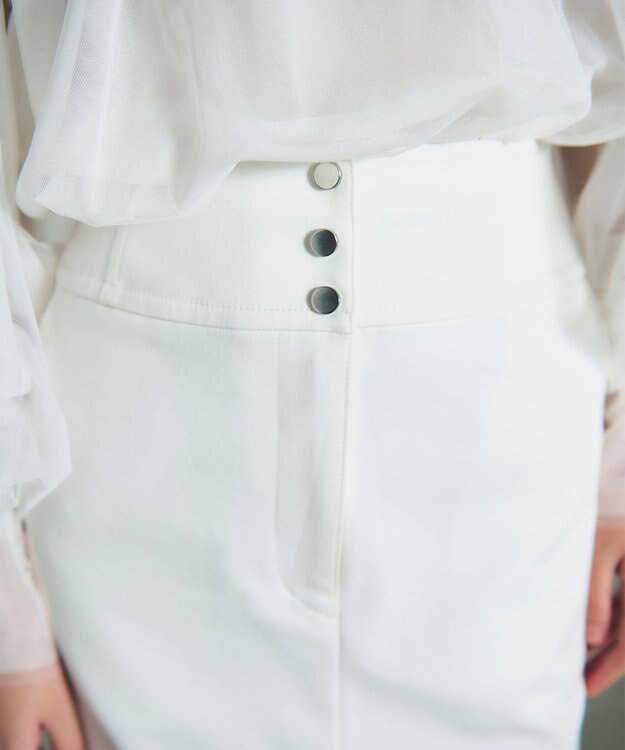 GRACE CONTINENTAL ストレッチタイトスカート ホワイト