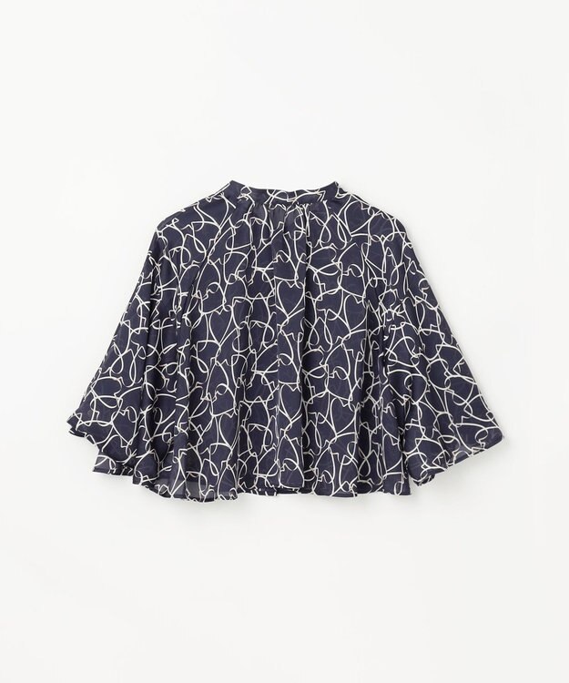 GRACE CONTINENTAL ラインハートケープブラウス ネイビー