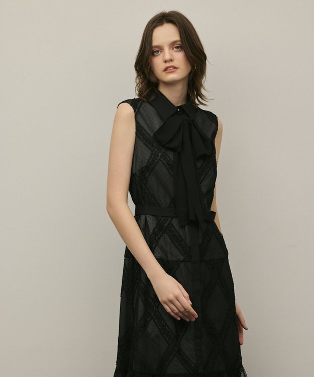 GRACE CONTINENTAL チュールレースワンピース ブラック