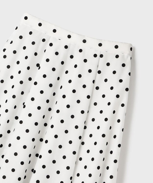 GRACE CONTINENTAL ドットフロッキータックスカート ホワイト